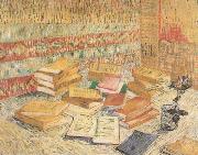 Still life with French Novels and a Rose (nn04) Vincent Van Gogh